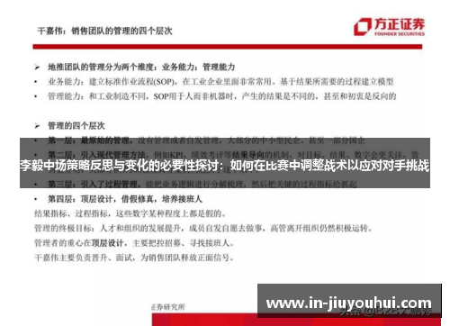 李毅中场策略反思与变化的必要性探讨:如何在比赛中调整战术以应对对手挑战 李毅中场策略反思与变化的必要性探讨:如何在比赛中调整战术以应对对手挑战